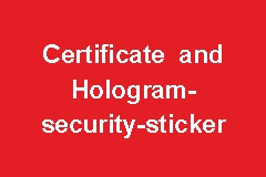 Mit Zertifikat und Hologramm-Sicherheitsetikett