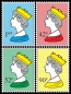Preview: Royal Stamp Queen Four Colour Dots Quartett One POP (Paint On Print) Art