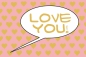Preview: Love You! Gold-Pink POP Poster