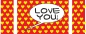 Preview: Love You! Red-Yellow POP (Paint On Print) Art