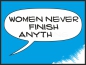 Preview: Women never finish anything blue