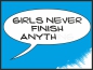 Preview: Girls never finish anything blue