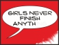 Preview: Girls never finish anything red