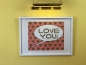 Preview: "Love You" Pop Art Poster Special Edition DIN A2 (59x42cm) High Gloss Gold Pink